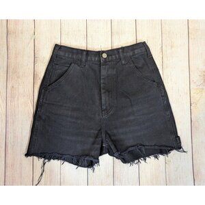 BRANDY MELVILLE Women's Black Cargo Shorts Cut Off Thick Jean Size XS/S